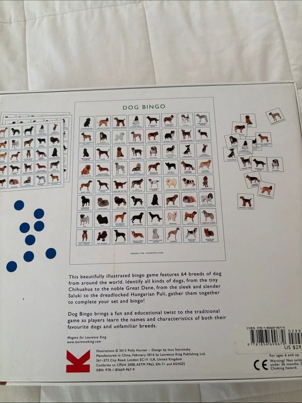Anthropologie Dog Bingo Board Game - Illustrated Edition (White/Green)